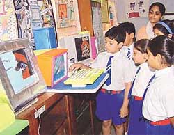 Primary section students of Sacred Heart Senior Secondary School