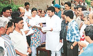Local Municipal Councillor Harpreet Kaur Babla listens to grievances of residents