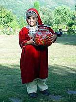A child from Delhi poses for a photograph