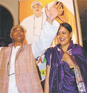 Actor Vineet and Susmita Mukherji