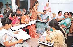Teachers participate in a workshop on teaching of Sanskrit