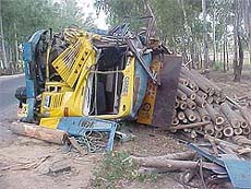 One person was killed after a truck collided with another truck near Saha (Ambala) on Tuesday.