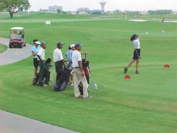 Irina Brar in action at the Jaypee Greens Golf Course 