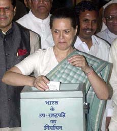 Congress President Sonia Gandhi