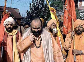 A group of sadhus