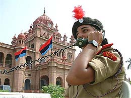 NCC cadet gives performance