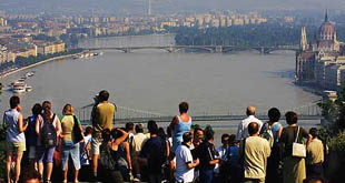Tourists and locals are crowding one of Budapest's busiest vantage points