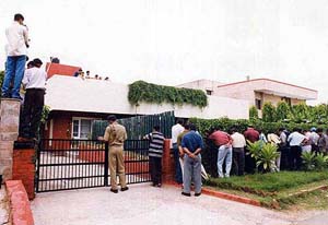 Mediapersons try to take the glimpse of the activities