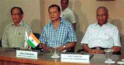 Chief Election Commissioner  J. M. Lyngdoh with other ECs