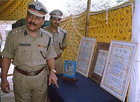 Mr R. C. Parashar, Commandant, 96 Battalion of the CRPF, during a workshop on human rights
