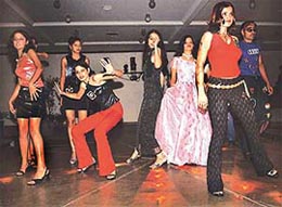 Students of the NIFD dance at a freshers party in Hotel Shivalikview, Chandigarh
