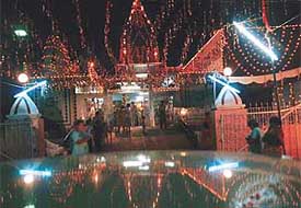 The Sector 20 Laxmi Narayan Mandir in Chandigarh has been decorated on the eve of Janmashtami