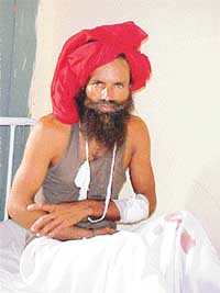 Harwant Singh, who were injured in an alleged shootout in Bhattian, in Civil Hospita