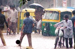 The downpour caught the residents of Karol Bagh napping