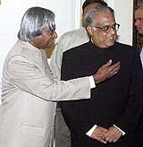 President APJ Abdul Kalam with new Chief Vigilance Commissioner P. Shankar