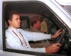 National Conference president, Omar Abdullah, accompanied by J&K Finance Minister