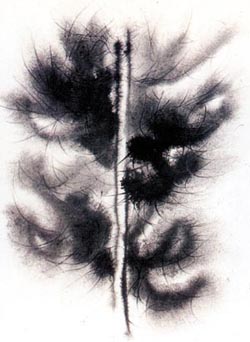 An ink drawing by the artist