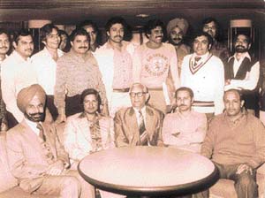 Kapil Dev being honoured before he left for the Australia-New Zealand tour in 1981.