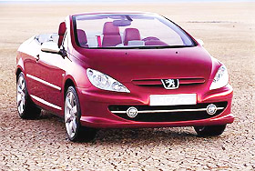 French automobile maker Peugeot presented this 307 convertible in Paris