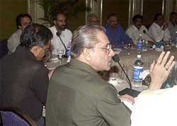 BCCI president Jagmohan Dalmiya presiding over the BCCI working committee