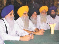 Mr Avtar Singh Makkar, district president, SAD, addresses a news conference