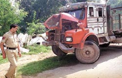 The truck that killed eight persons who were sleeping on the pavement 