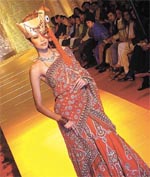Glitzy bridal wear