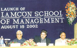 Dr P. C. Shejwalkar, Dean, Faculty of Management, University of Pune, Dr Anil Lamba, Director, LSM and Padam Shree Dr Vijay Bhatkar, Chairman, Dishnet DSL Ltd