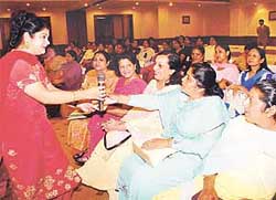 Members of the Niharika Ladies Club take part in “Antakshri”