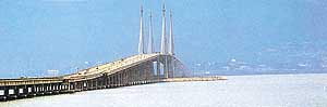 The Penang Bridge links the mainland to the Pearl of the Orient