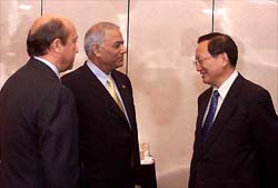 External Affairs Minister Yashwant Sinha with his Russian and Chinese counterparts