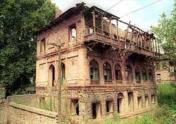 The deserted house of a Kashmiri Pandit family