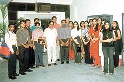 Participants at the Emotions 2002 organised by the  Jewellery Design and Technology Institute, Noida