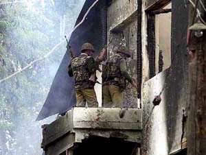BSF jawans look for militants