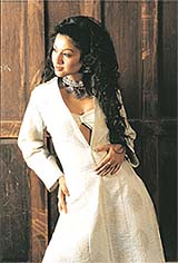A model in a Ritu Kumars Label outfit