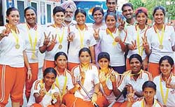 Students of the Government College for Girls, Sector 11, are all smiles after winning the Panjab University Inter-College Softball Meet on Thursday