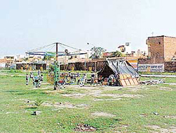 A view of the site of the proposed Dasehra mela in Jamalpur which residents have decided to oppose this time.