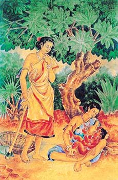 A painting made by the late artist