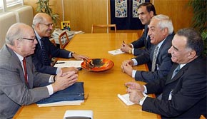 International Atomic Energy Agency Director-General Mohamed El-Baradei and Chief UN Weapons Inspector Hans Blix 