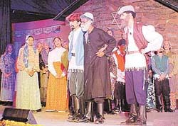 Students perform in opera "Fiddler on the Roof" at St Annes Convent School in Sector 32, Chandigarh, on Tuesday. 