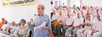 Participants at a World Elders Day function organised by the All-India Senior Citizens