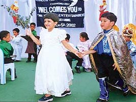Kids perform at the annual function of Rainbow Preparatory School, Sector 27, in Chandigarh