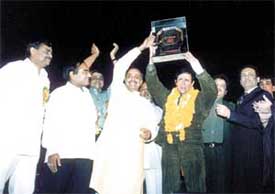 Bollywood personality Dev Anand with distinguished guests