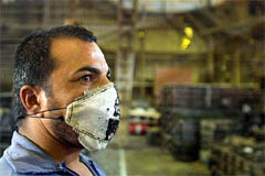 An Iraqi worker at al-Nasr plant 