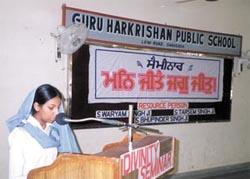 A participant in the  divinity seminar at GHPS, Shahdara