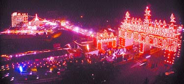 A view of Jhandewala Temple during the Navratra puja in the Capital