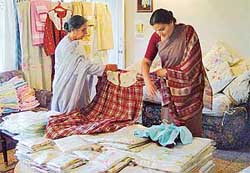 Creations of 200 rural women of Haryana under the income-generation project of Arpana, a spiritual and socio-economic organisation