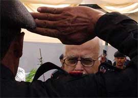 Deputy Prime Minister L. K. Advani takes salute