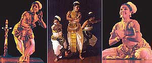 Bharati Shivajis daughter and disciple Vijaylakshmi along with other dancers