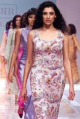 Models display creations of Italian designers